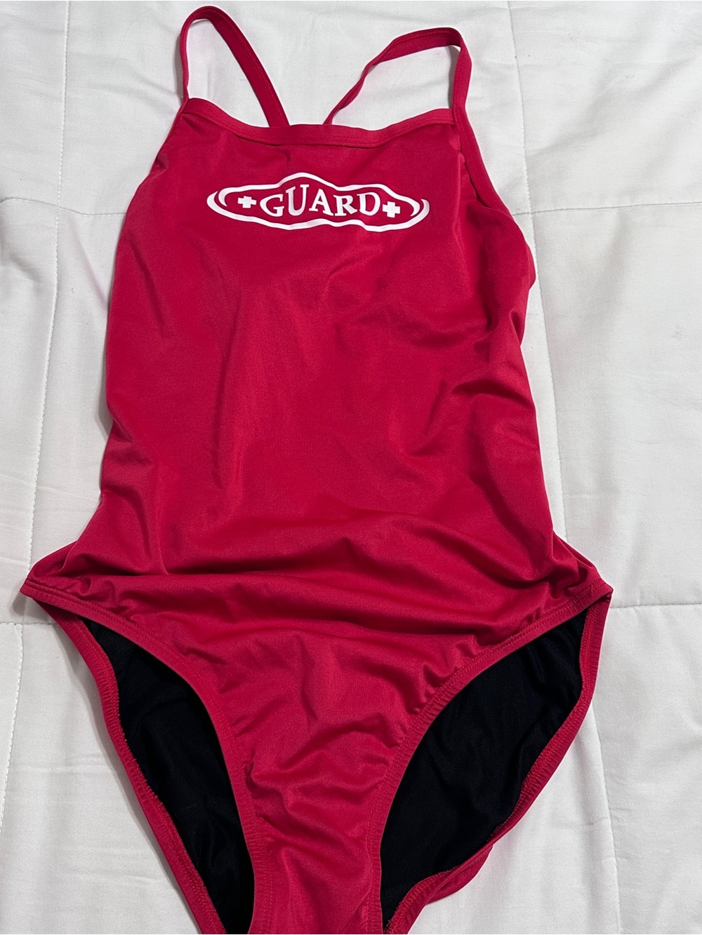 GUARD Red One-Piece Swim Suit for Women